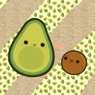 Avocado yoga wallpaper
