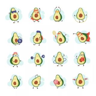 Avocado yoga wallpaper