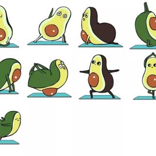 Avocado yoga wallpaper