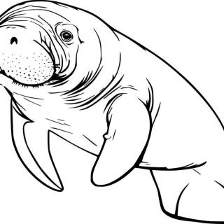 Drawing manatee wallpaper