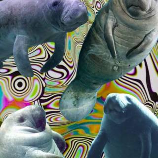 Drawing manatee wallpaper