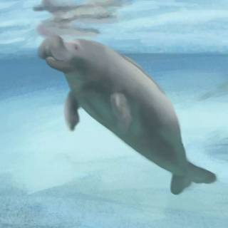 Drawing manatee wallpaper