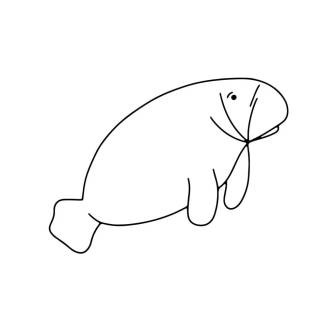 Drawing manatee wallpaper