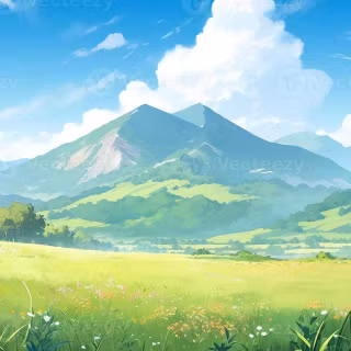 Anime spring view wallpaper