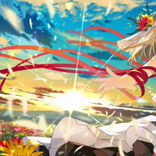 Anime field art 4k wallpaper