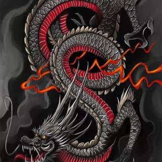 Japanese dragon wallpaper