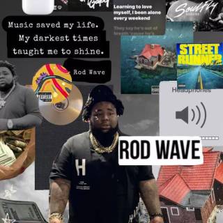 Rod Wave collage wallpaper