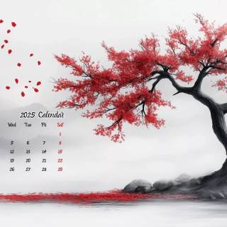 March 2025 calendar wallpaper