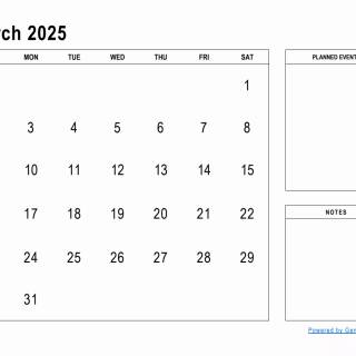 March 2025 calendar wallpaper