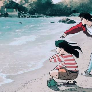 Ocean Waves Studio Ghibli wallpaper