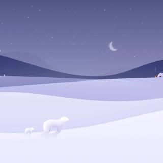 Minimalist winter 4k wallpaper