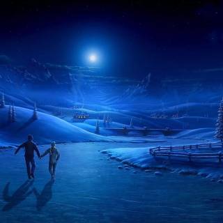 Winter nights 1920x1080 wallpaper