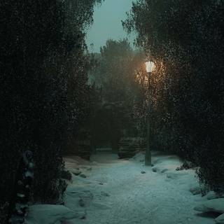 Aesthetic black winter wallpaper