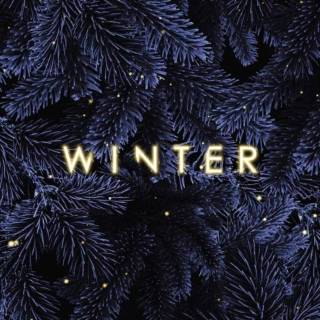 Aesthetic black winter wallpaper