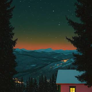 Aesthetic black winter wallpaper