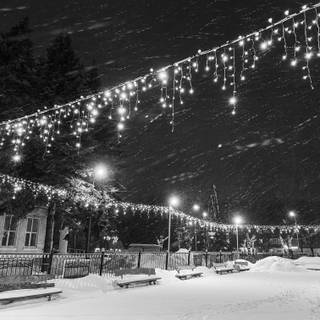 Aesthetic black winter wallpaper