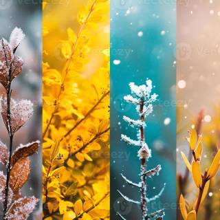 Spring collage horizontal wallpaper