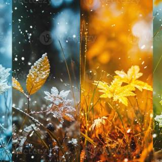 Spring collage horizontal wallpaper