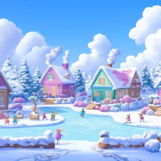 Girly winter desktop wallpaper