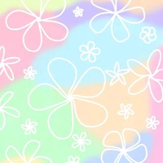 Spring blue purple yellow wallpaper