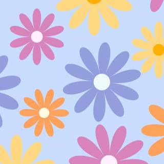Spring blue purple yellow wallpaper