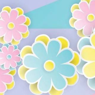 Spring blue purple yellow wallpaper