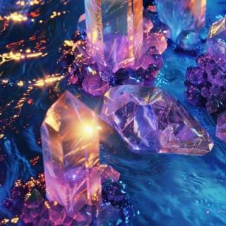 Spring blue purple yellow wallpaper