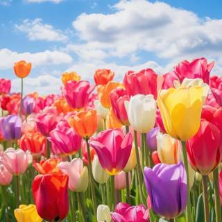 Spring blue purple yellow wallpaper