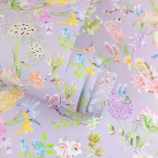 Spring blue purple yellow wallpaper