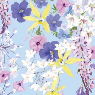 Spring blue purple yellow wallpaper