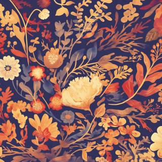 Spring blue purple yellow wallpaper