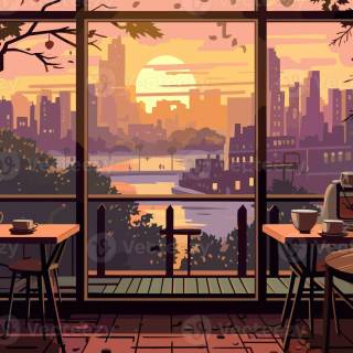 Lofi shop wallpaper
