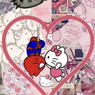 Spider-Man and My Melody wallpaper
