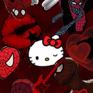 Spider-Man and My Melody wallpaper