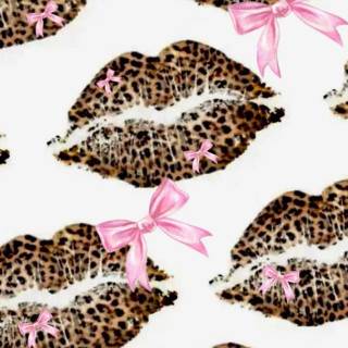 Cheetah print bows wallpaper