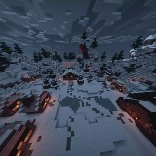 Desktop winter Minecraft wallpaper