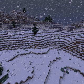 Desktop winter Minecraft wallpaper