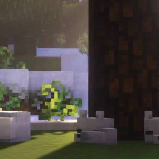 Desktop winter Minecraft wallpaper