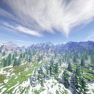 Desktop winter Minecraft wallpaper
