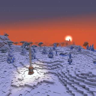 Desktop winter Minecraft wallpaper