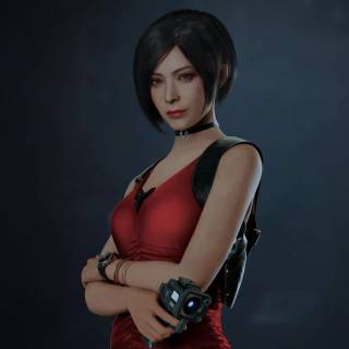 PS4 girl black and red wallpaper