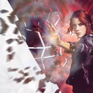 PS4 girl black and red wallpaper