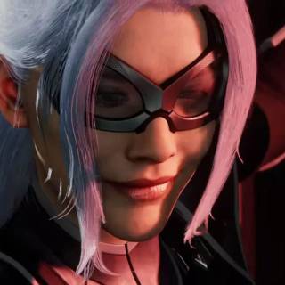 PS4 girl black and red wallpaper