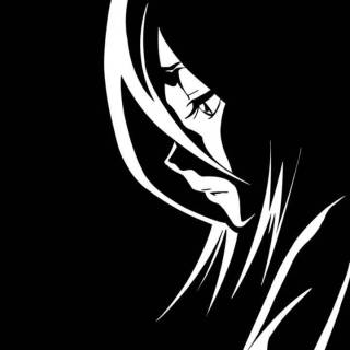 Black and white girl anime PS4 wallpaper