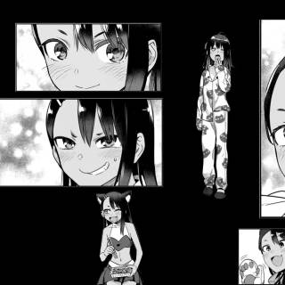 Black and white girl anime PS4 wallpaper