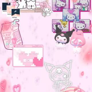 Pink aesthetic Sanrio wallpaper