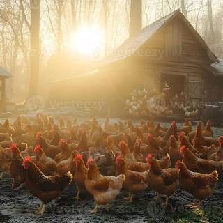 Poultry farm wallpaper