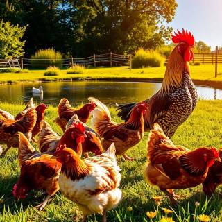 Poultry farm wallpaper