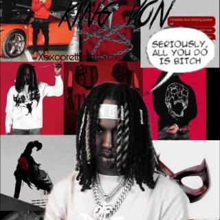 King Von red wallpaper