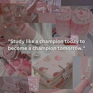 Pink studying collage wallpaper